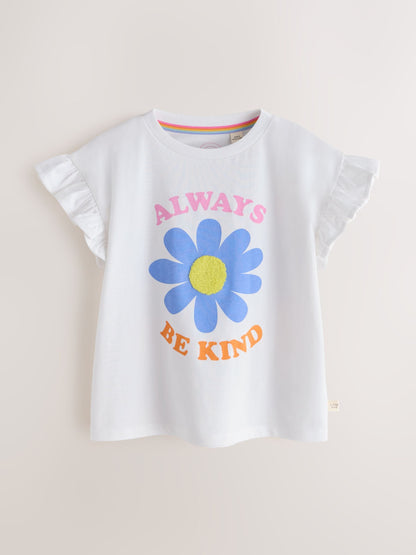 Little Bird by Jools Oliver Floral Frill Sleeve T-Shirts 3 Pack image 6