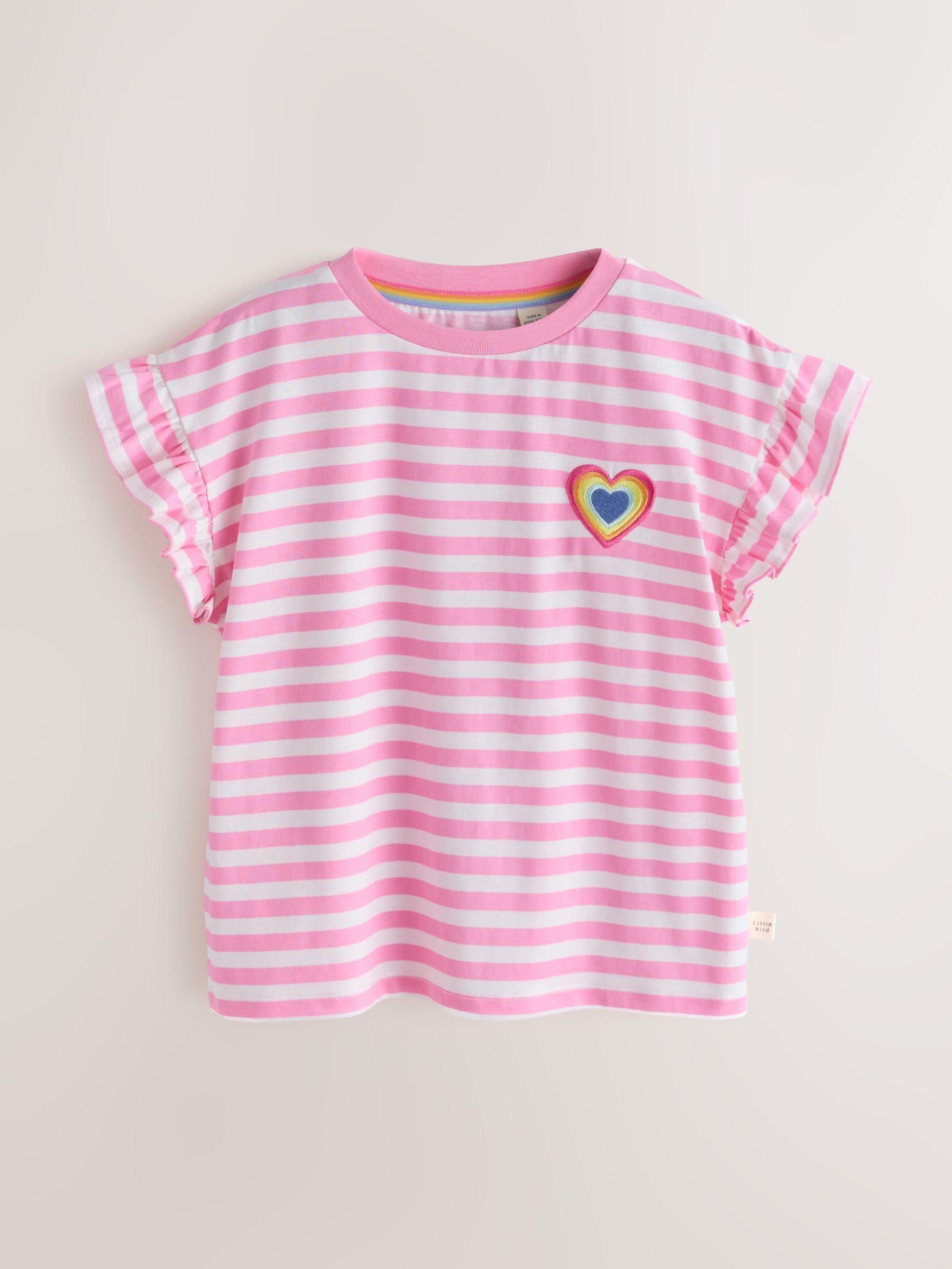Little Bird by Jools Oliver Floral Frill Sleeve T-Shirts 3 Pack image 7