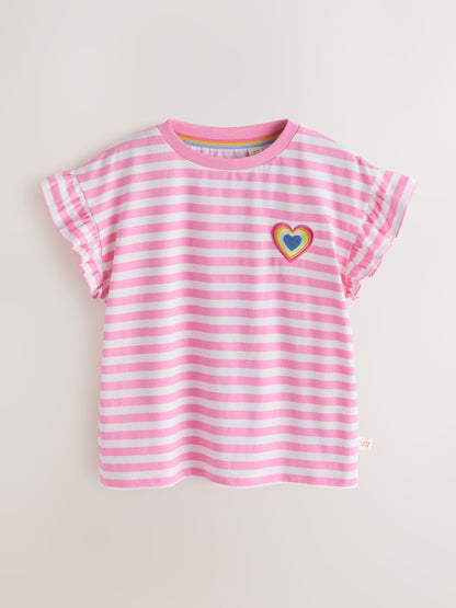 Little Bird by Jools Oliver Floral Frill Sleeve T-Shirts 3 Pack image 7