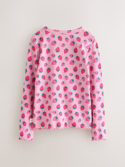 Little Bird by Jools Oliver Fruity Ribbed Jersey Tops 3 Pack image 10