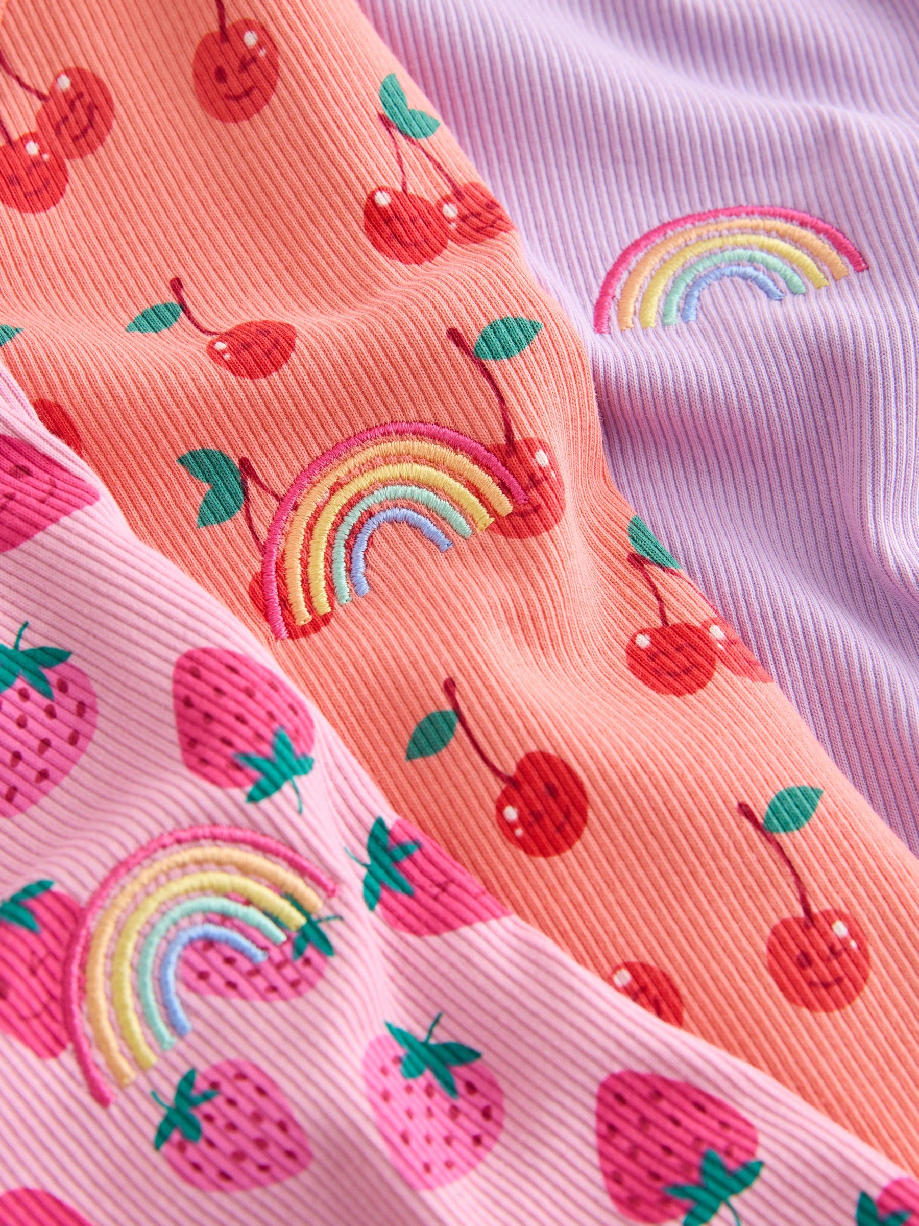 Little Bird by Jools Oliver Fruity Ribbed Jersey Tops 3 Pack image 6