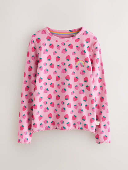 Little Bird by Jools Oliver Fruity Ribbed Jersey Tops 3 Pack image 7