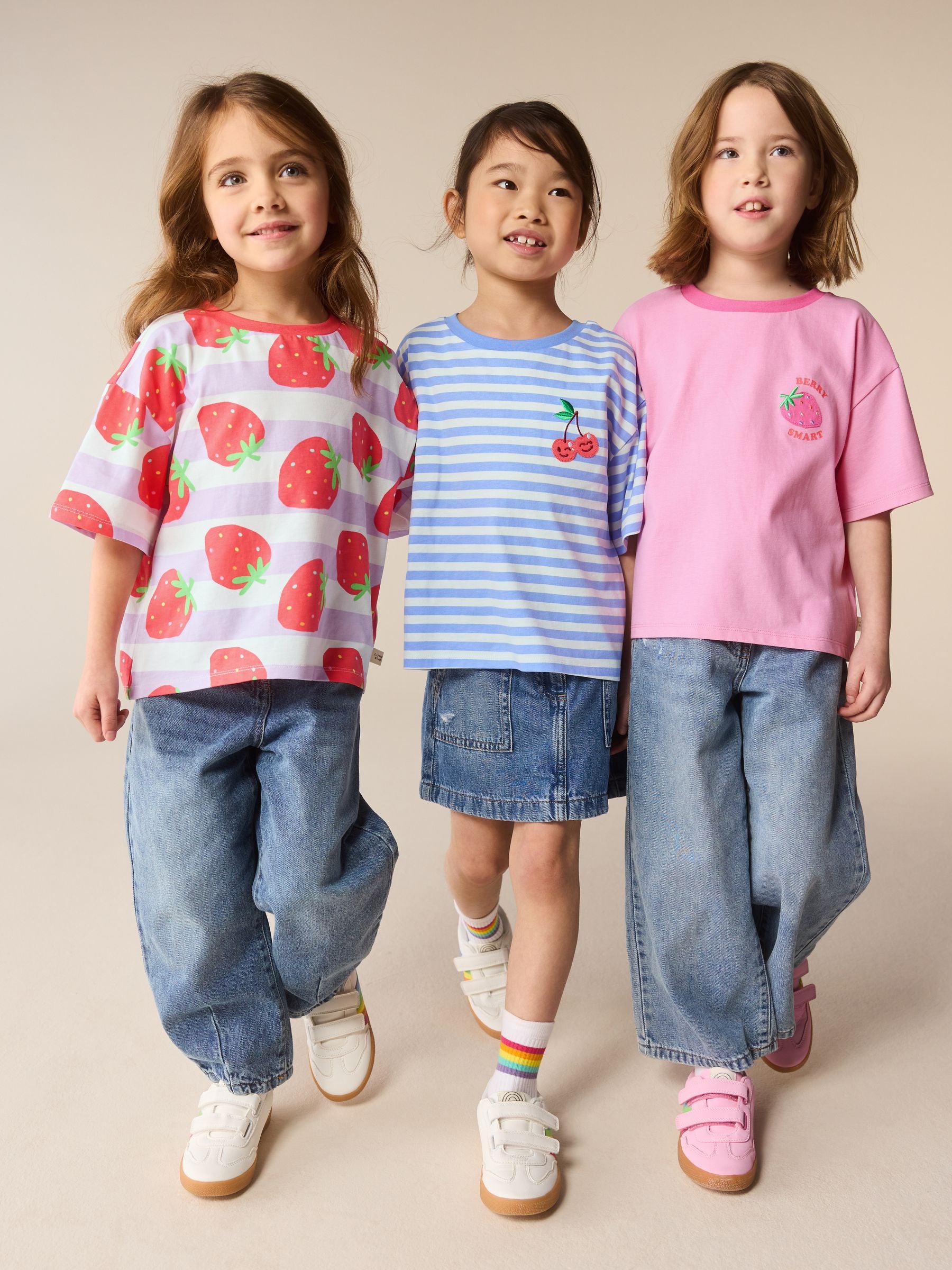 Little Bird by Jools Oliver Fruity Short Sleeve T-Shirts 3 Pack image 3