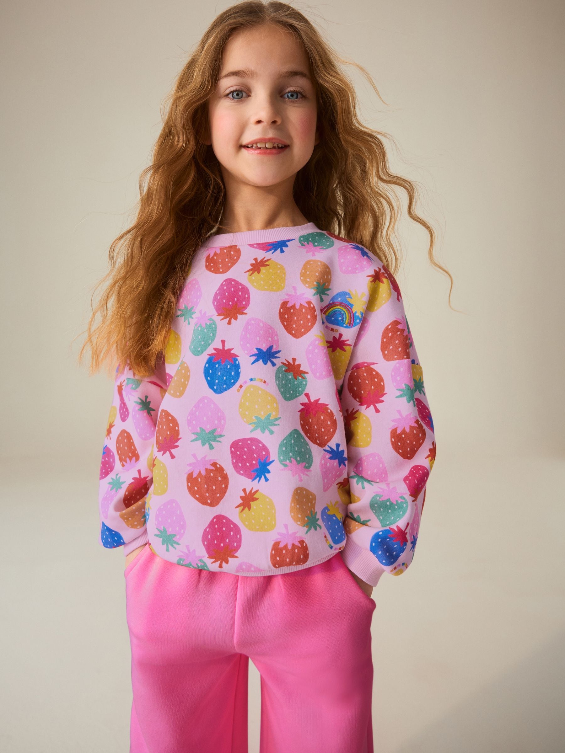 Rainbow Strawberry 2 Piece Sweater and Joggers Set image 4