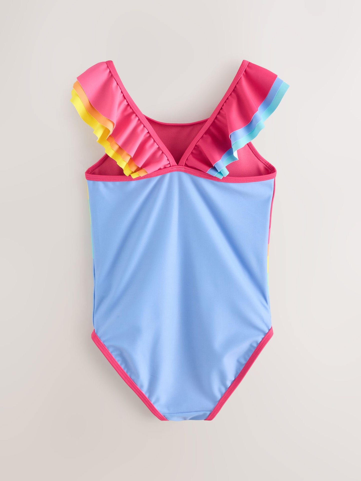 Little Bird by Jools Oliver Rainbow Swoosh Frill Strappy Swimsuit image 5