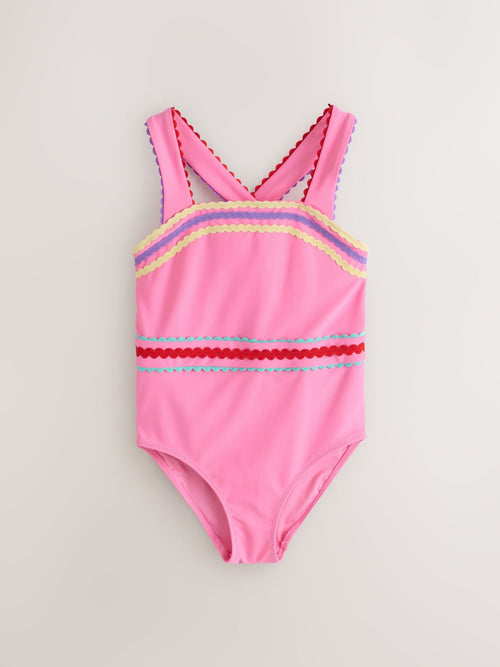 Dsiney Kidz - Little Bird by Jools Oliver Pink Rainbow Frill Strappy Swimsuit image 1