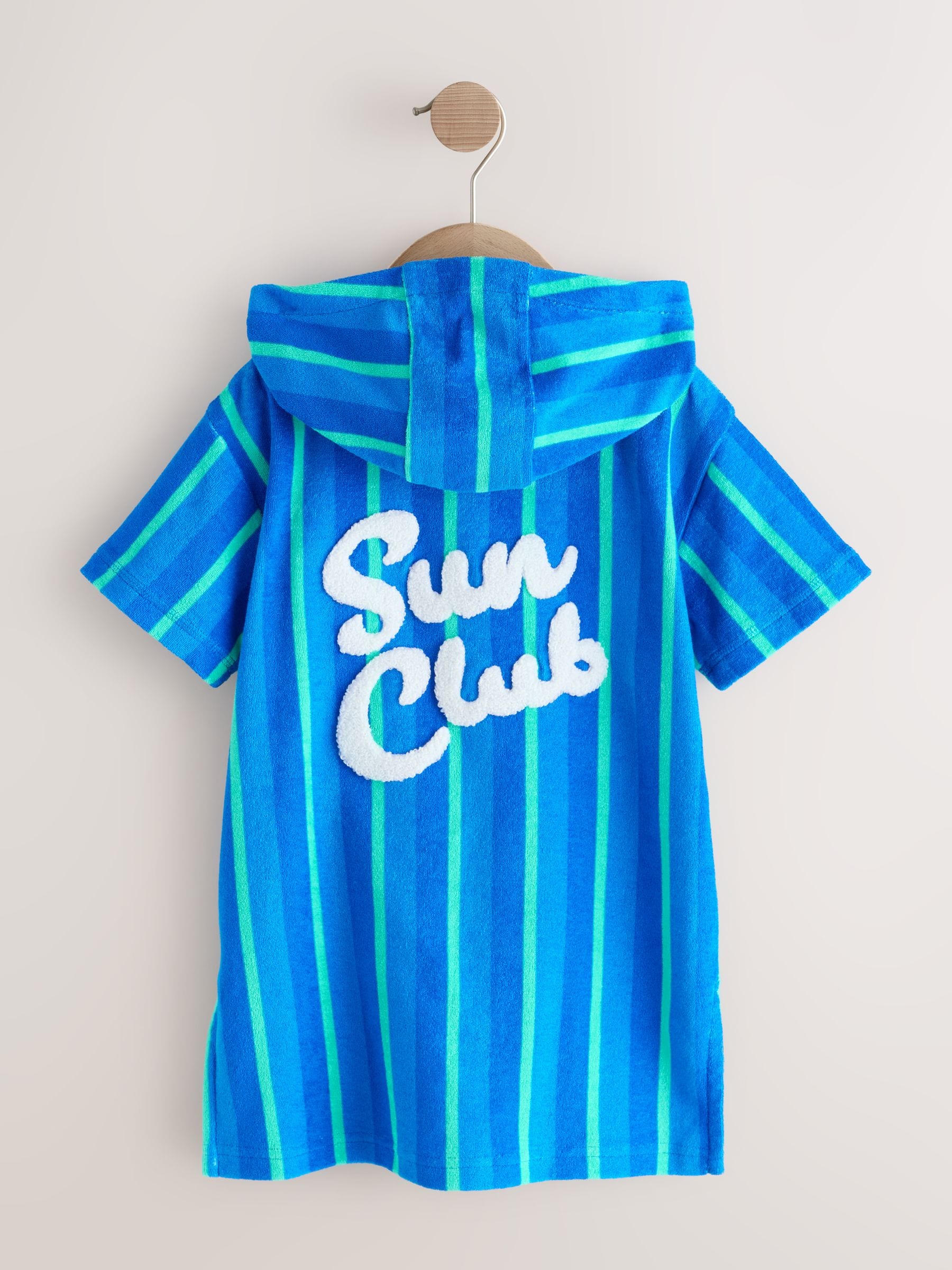 Blue/Green Stripe Towelling Zip Through Cover-Up (3mths-7yrs) image 6