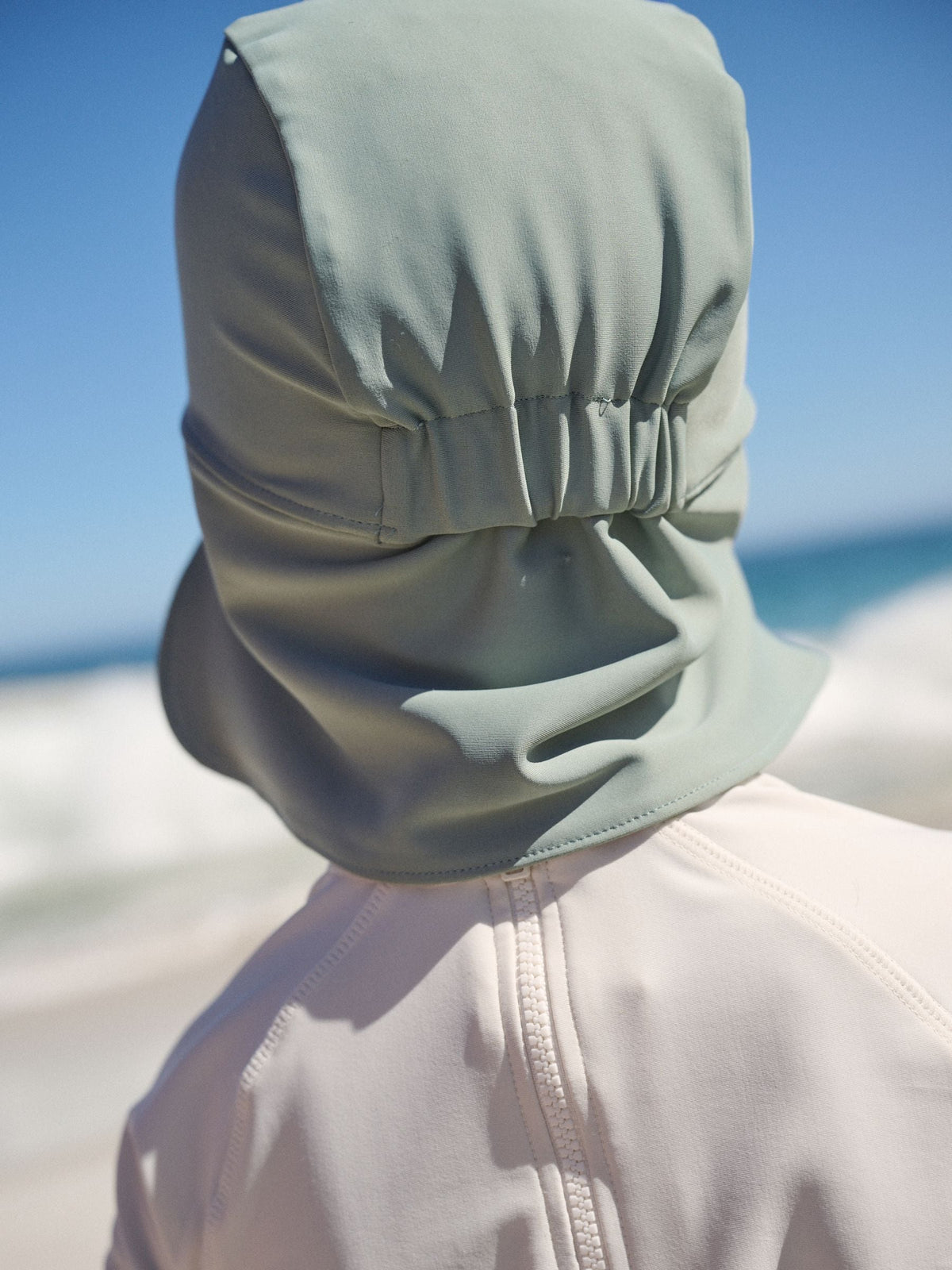 Sage Green Legionnaire Swim Hat (3mths-10yrs) image 3