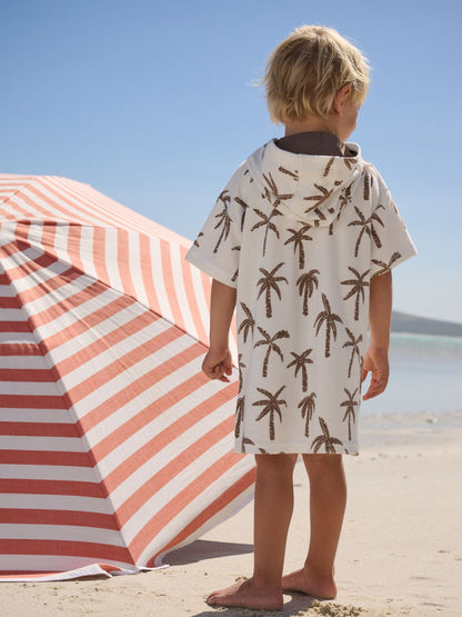 Neutral Palm Towelling Zip Through Cover-Up (3mths-7yrs) image 2