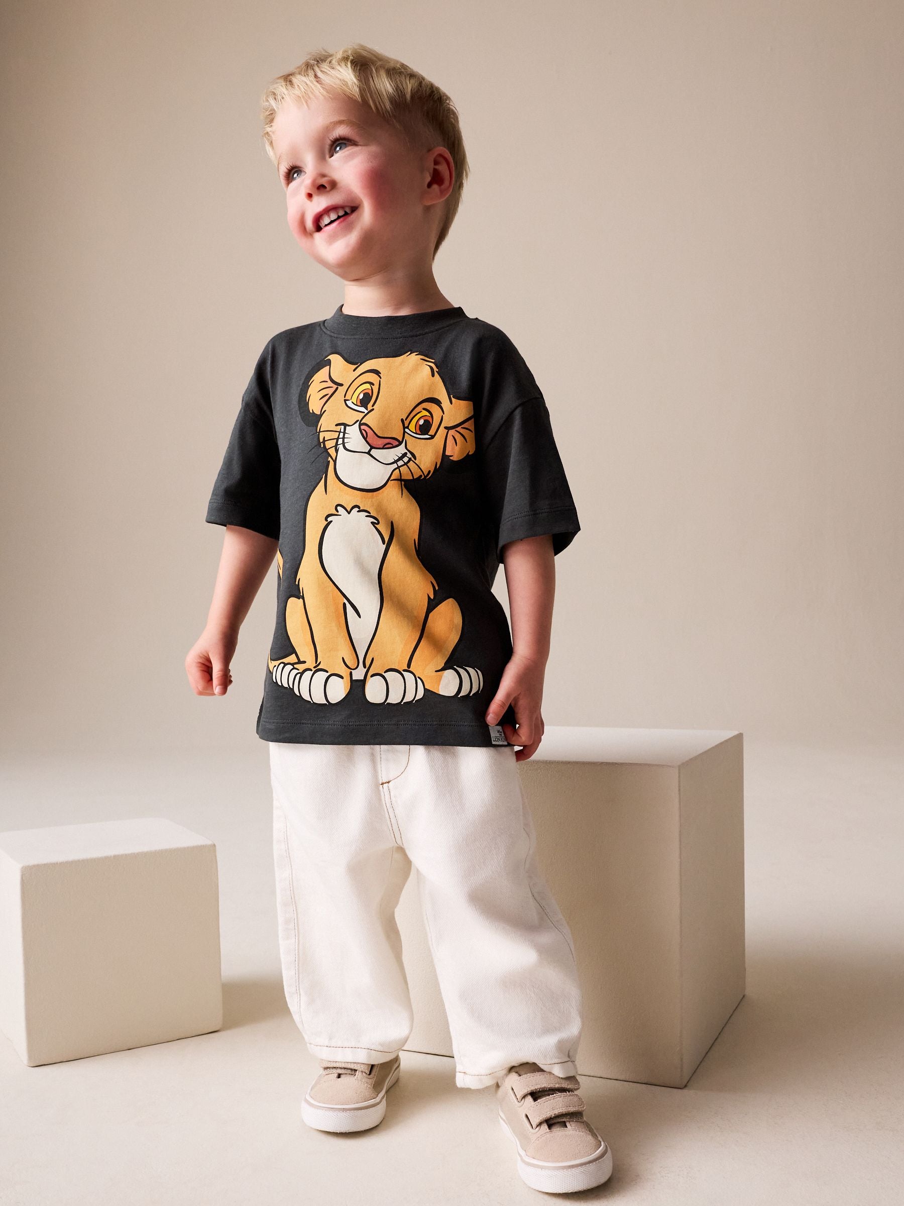 Charcoal Grey Lion King Short Sleeve T-Shirt (6mths-8yrs) image 2