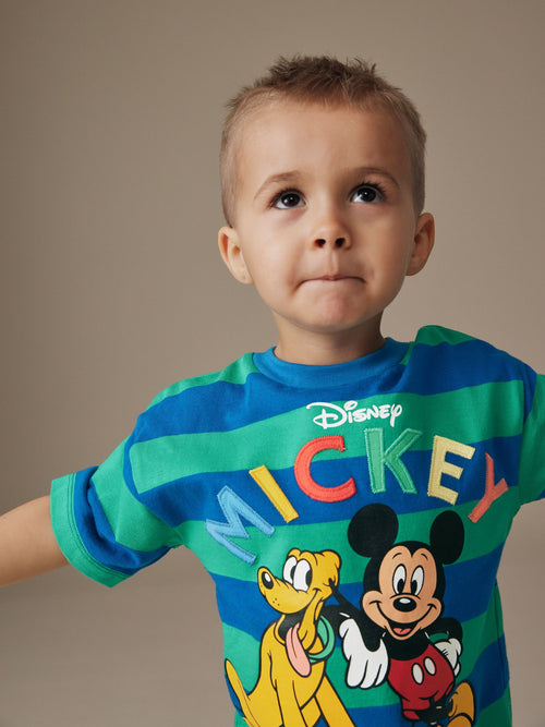 Blue/Green Mickey Mouse Short Sleeve T-Shirt (3mths-8yrs) image 1