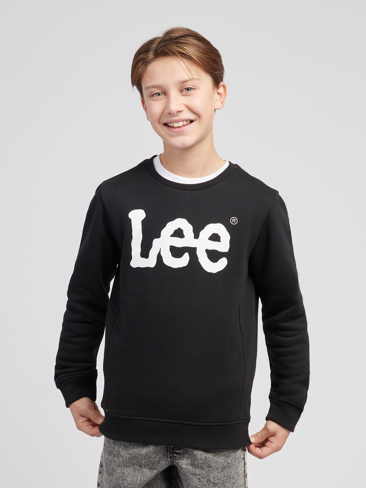 Dsiney Kidz - Lee Black Wobbly Graphic Print Crew Sweatshirt image 1