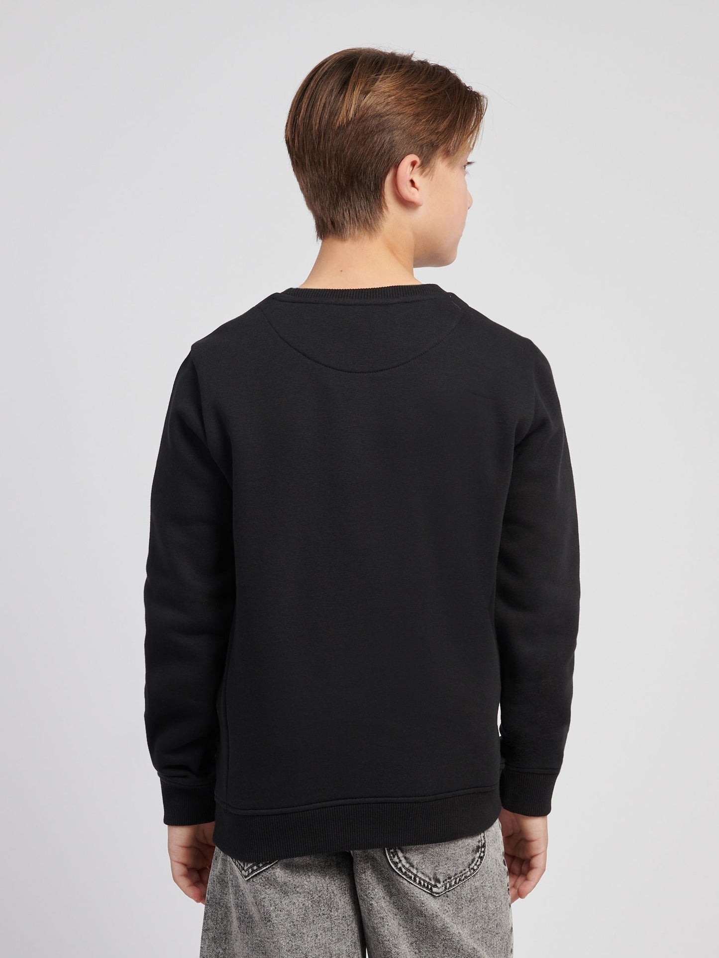 Dsiney Kidz - Lee Black Wobbly Graphic Print Crew Sweatshirt image 2