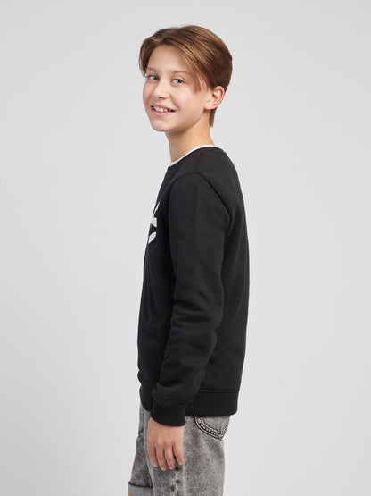 Dsiney Kidz - Lee Black Wobbly Graphic Print Crew Sweatshirt image 4