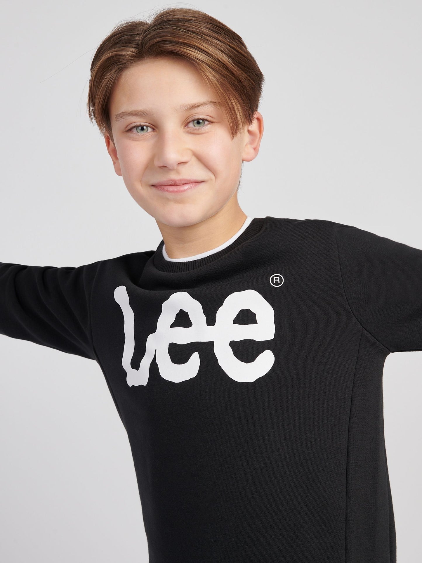 Dsiney Kidz - Lee Black Wobbly Graphic Print Crew Sweatshirt image 5