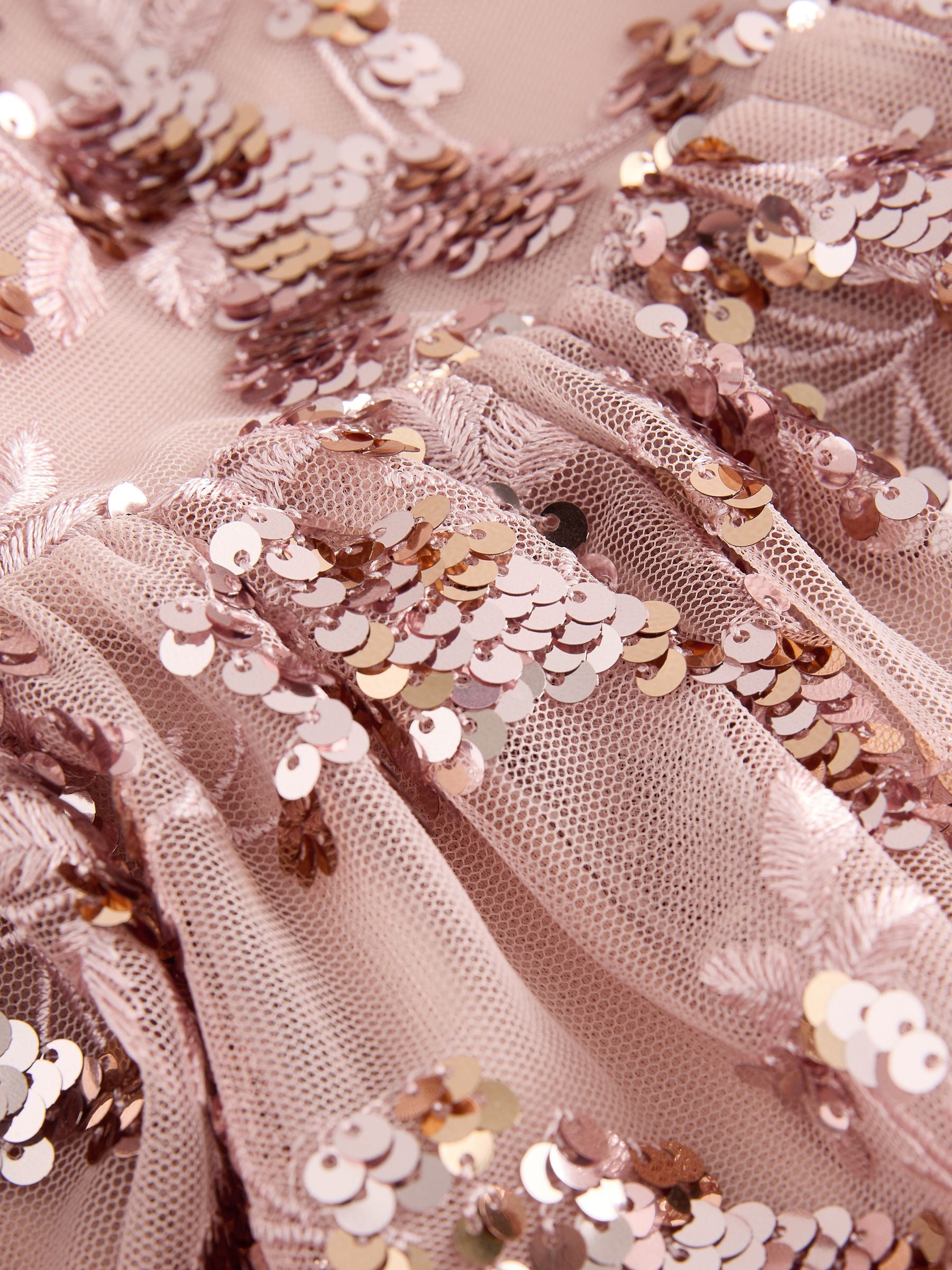 Gold Sequin Party Dress (3-16yrs) image 9