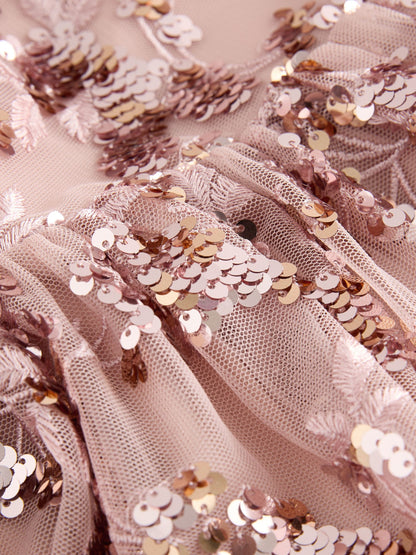 Gold Sequin Party Dress (3-16yrs) image 9