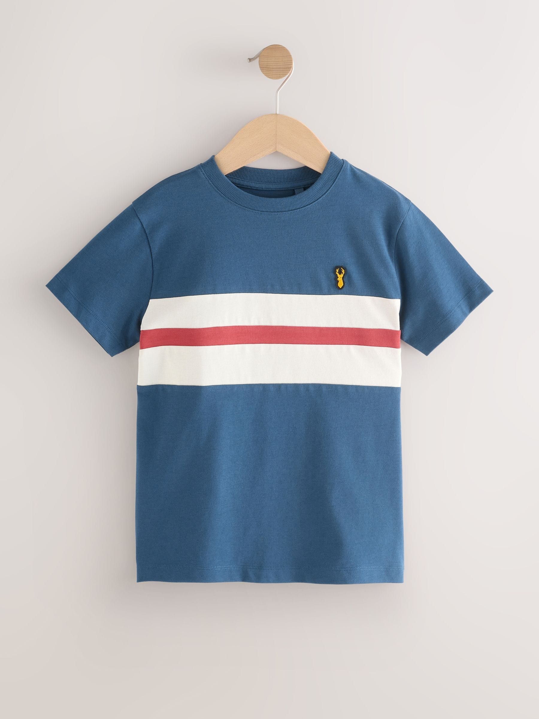 Dsiney Kidz - Blue/Ecru Colourblock Short Sleeve T-Shirt (3-16yrs) image 1