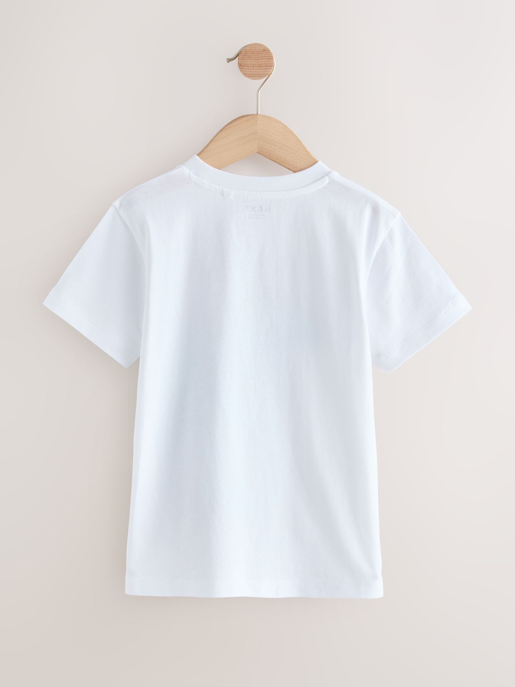 Dsiney Kidz - White/Blue Dino Regular Fit Short Sleeve Graphic Print T-Shirt (3-16yrs) image 2