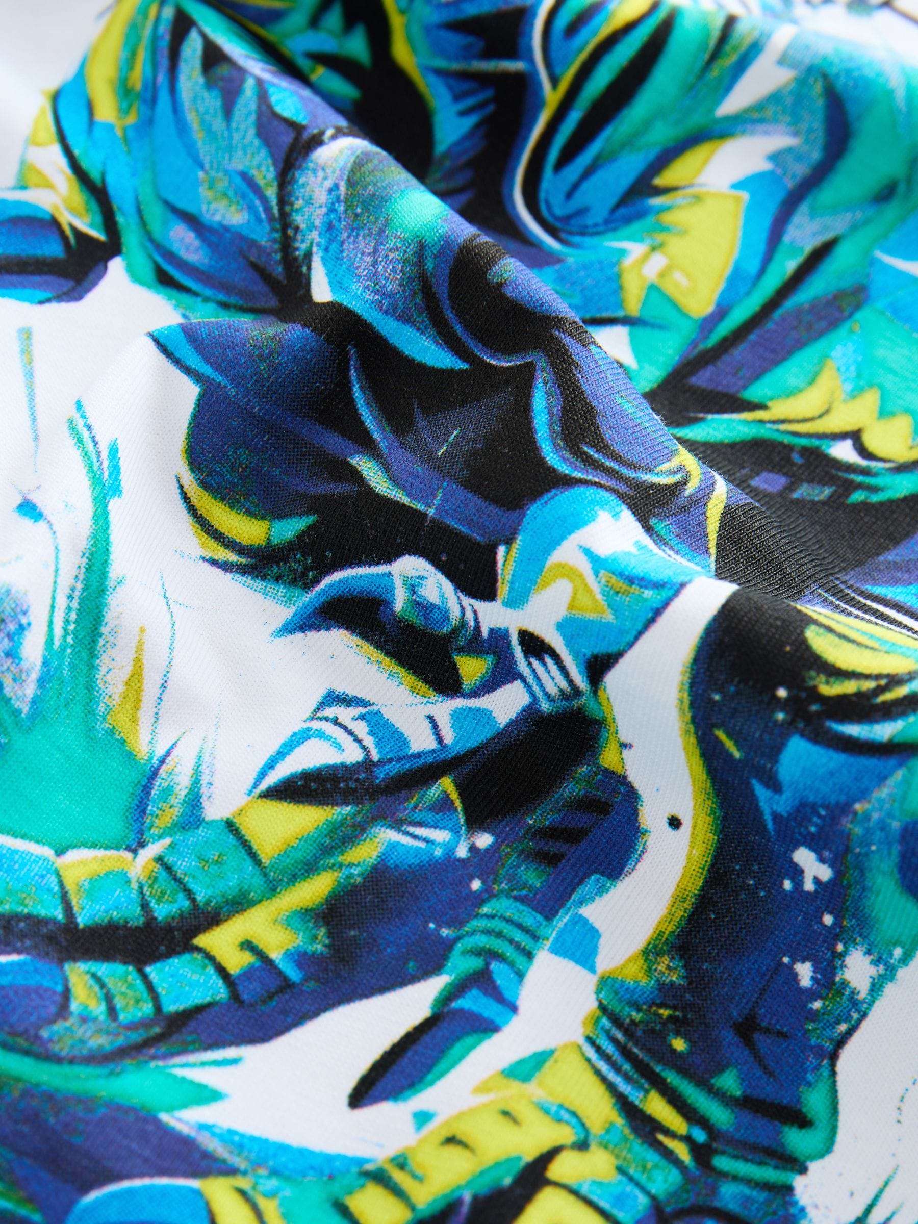 Dsiney Kidz - White/Blue Dino Regular Fit Short Sleeve Graphic Print T-Shirt (3-16yrs) image 4