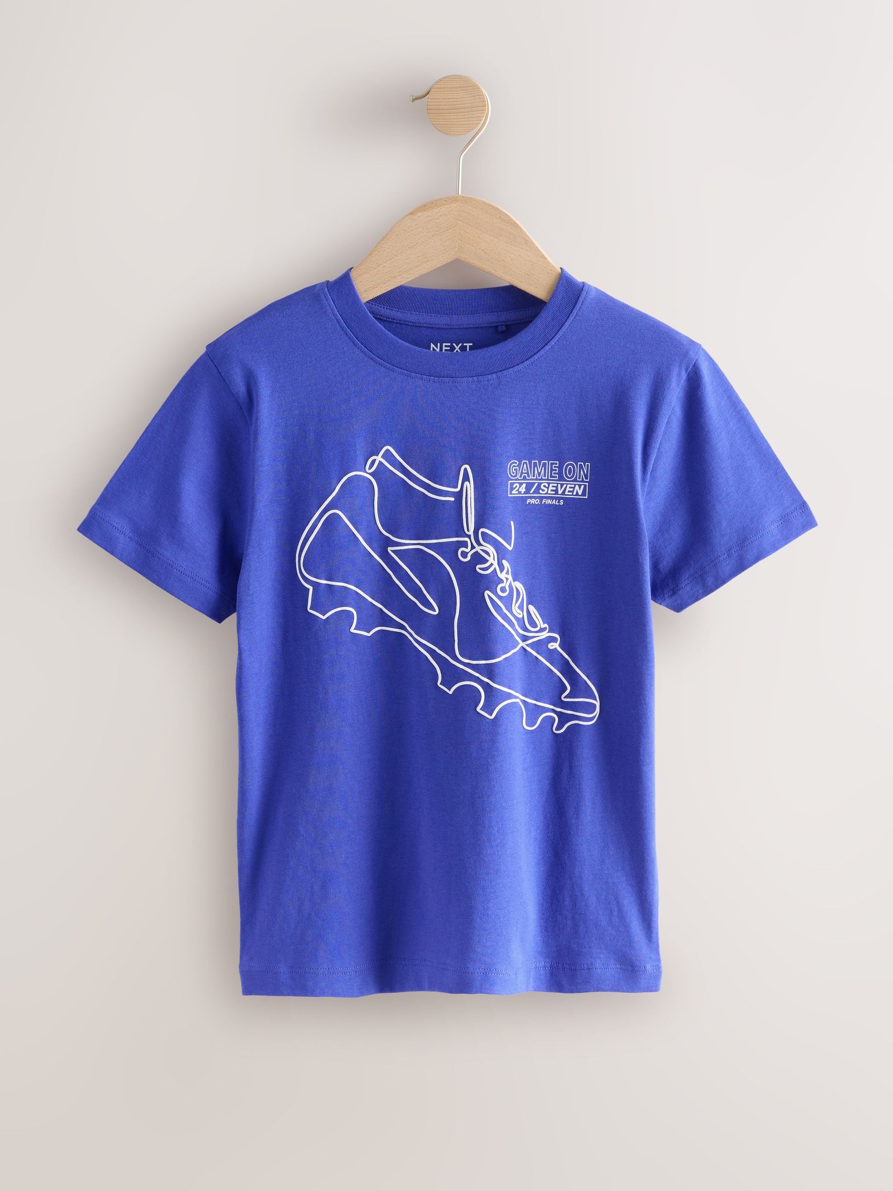 Dsiney Kidz - Cobalt Blue Short Sleeve Graphic Football T-Shirt (3-16yrs) image 1