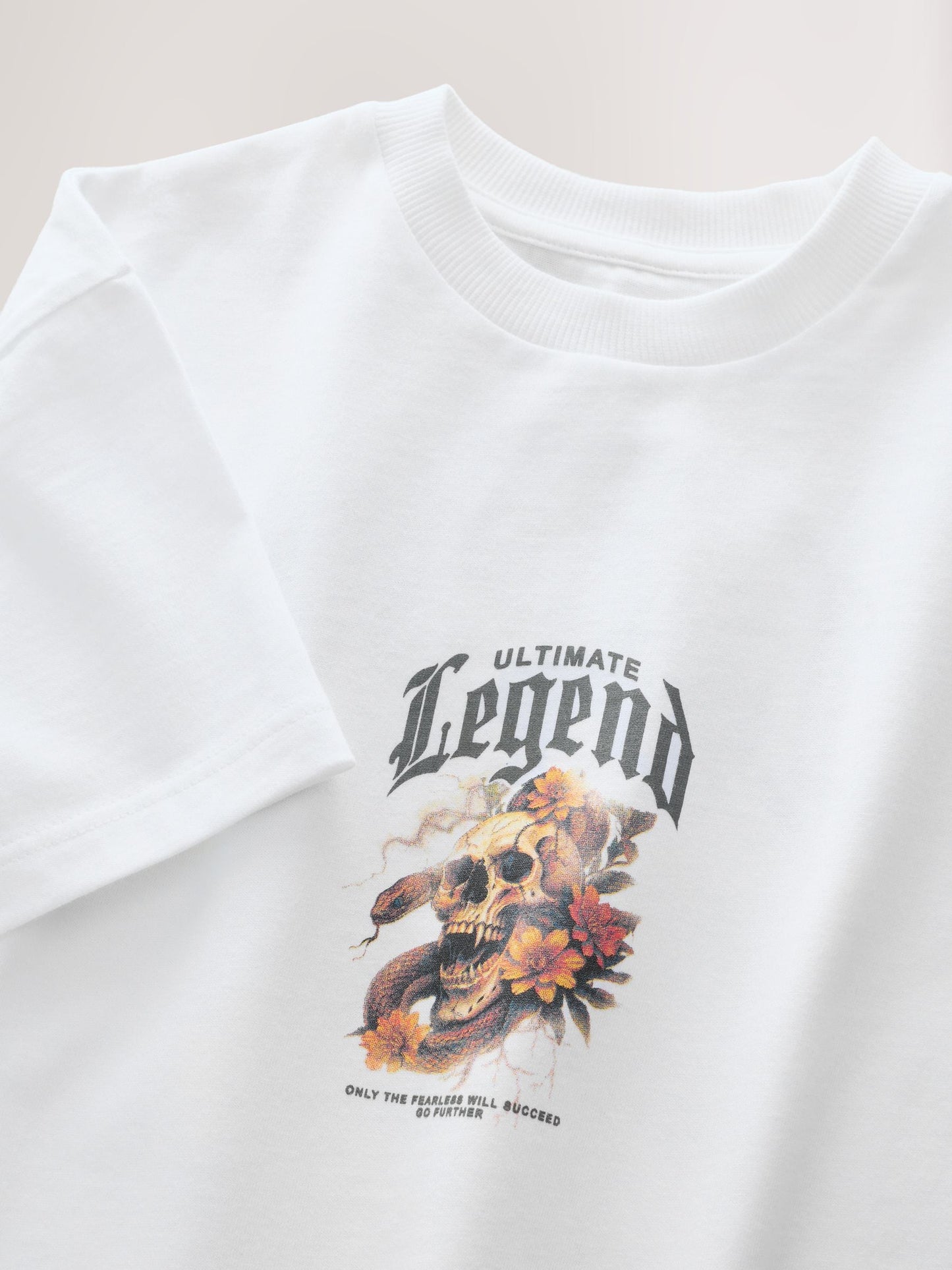 Dsiney Kidz - White Skull Back Print Short Sleeve Graphic T-Shirt (3-16yrs) image 6