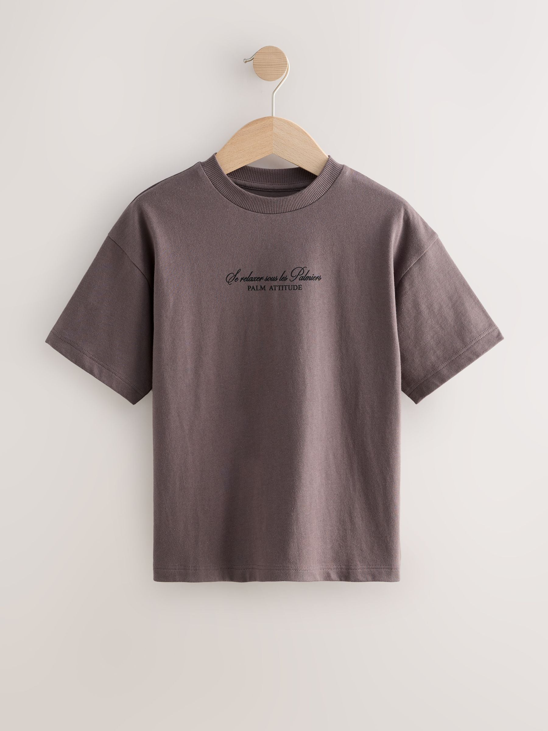 Dsiney Kidz - Navy/Stone/Brown Relaxed Fit Graphic Print Short Sleeve T-Shirts 3 Pack (3-16yrs) image 5
