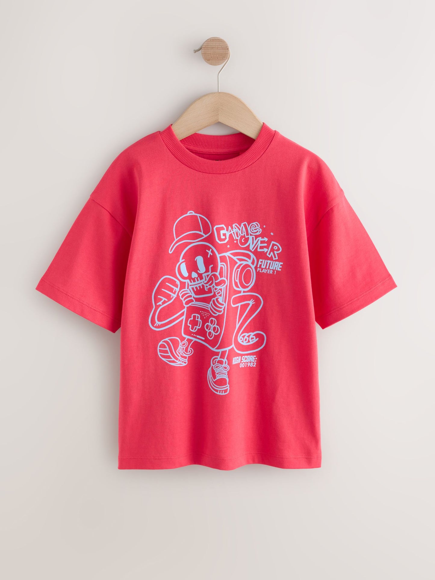 Dsiney Kidz - Red/Blue/Cement Relaxed Fit Graphic Print Short Sleeve T-Shirts 3 Pack (3-16yrs) image 4