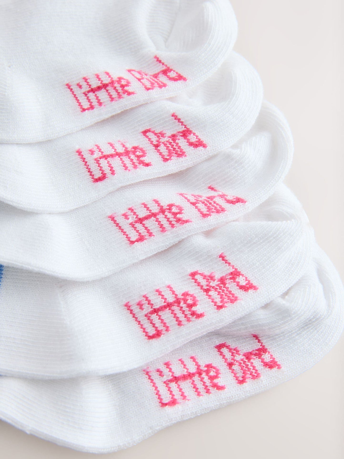 Little Bird by Jools Oliver White Pastel Rainbow Stripe Socks Baby 5 Pack image 3