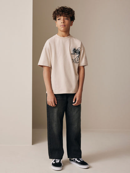 Dsiney Kidz - Stone Palm Back Print Short Sleeve Graphic T-Shirt (3-16yrs) image 2