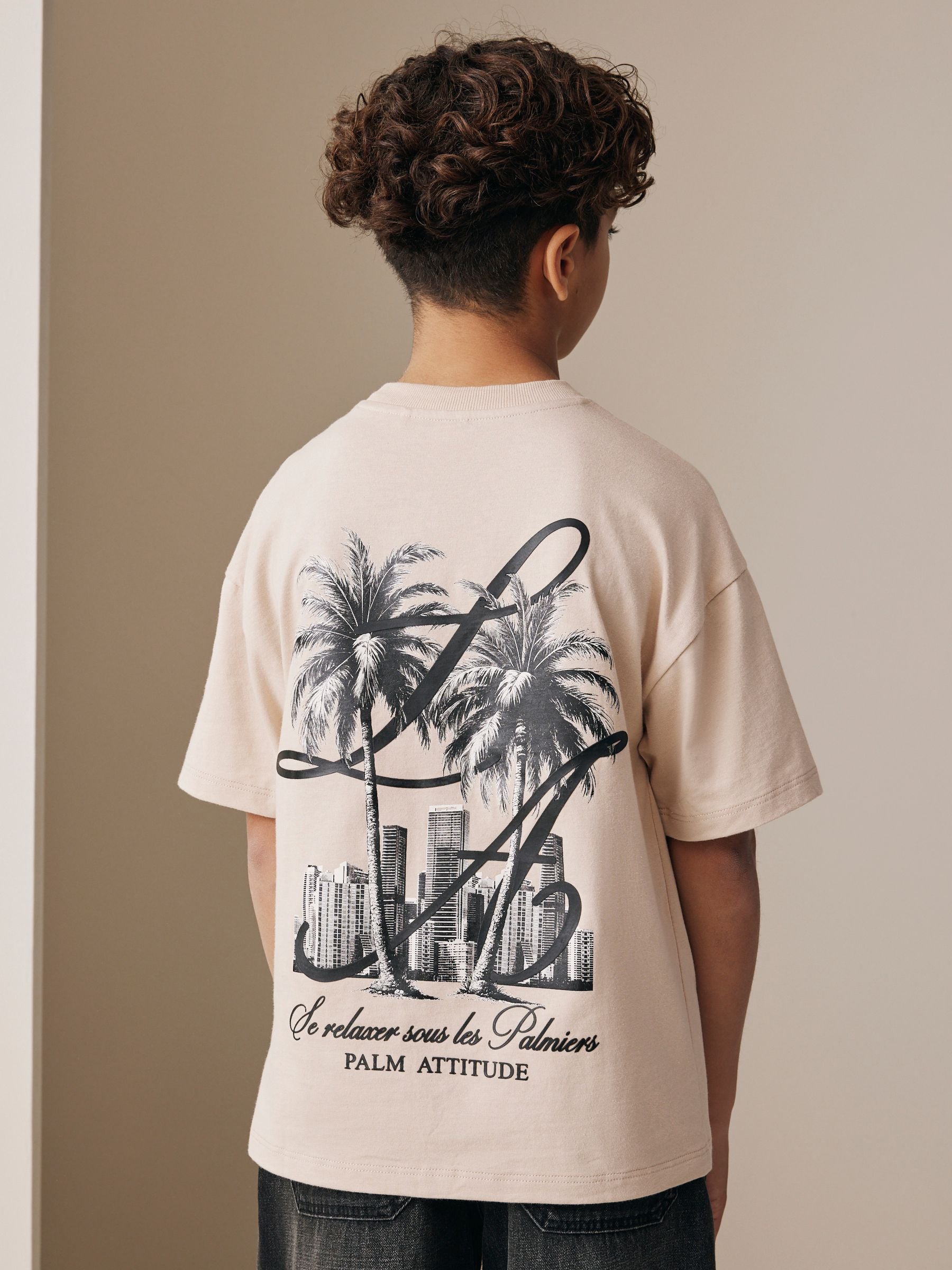 Dsiney Kidz - Stone Palm Back Print Short Sleeve Graphic T-Shirt (3-16yrs) image 4