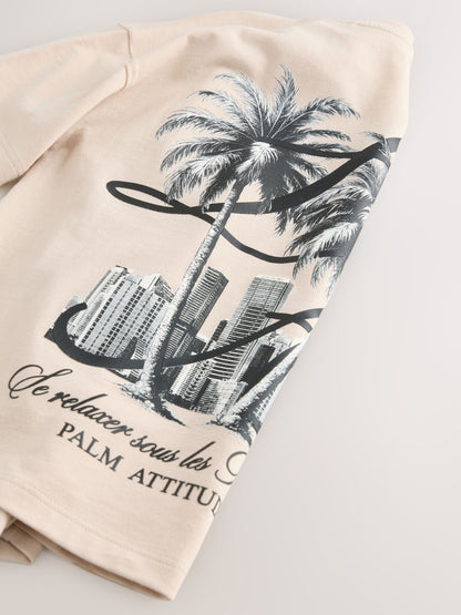 Dsiney Kidz - Stone Palm Back Print Short Sleeve Graphic T-Shirt (3-16yrs) image 8