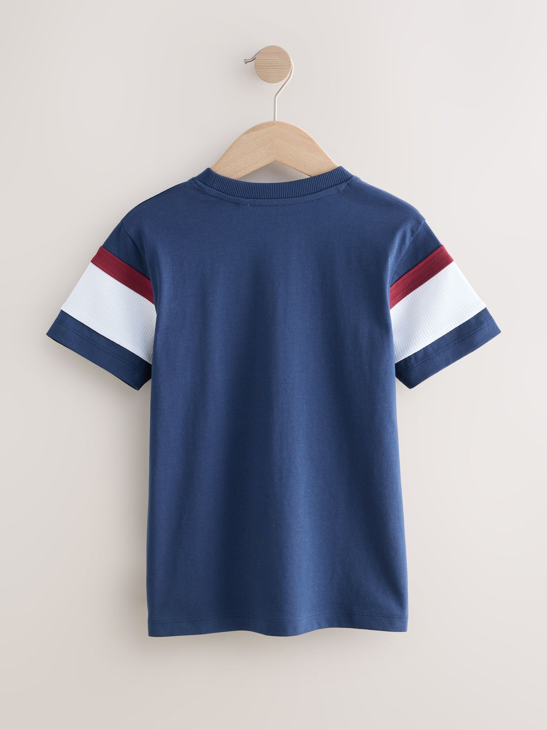 Dsiney Kidz - Navy Blue/Red Colourblock Short Sleeve T-Shirt (3-16yrs) image 2