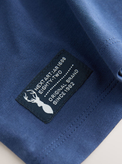 Dsiney Kidz - Navy Blue/Red Colourblock Short Sleeve T-Shirt (3-16yrs) image 3