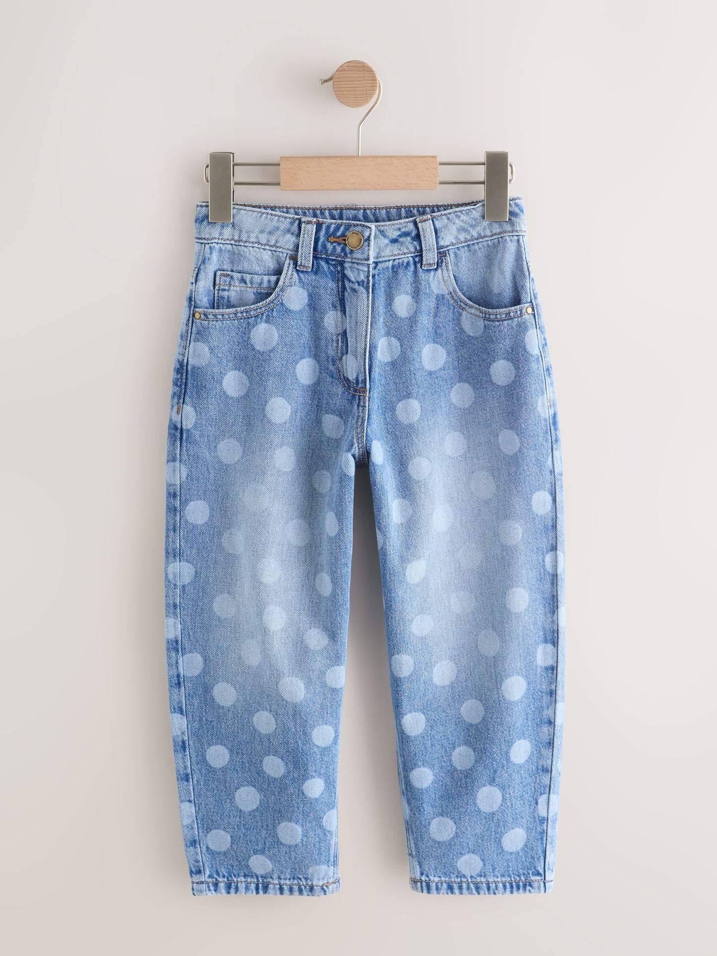 Dsiney Kidz - Lightwash Polka Dot Barrel Jeans (3-16yrs) image 7