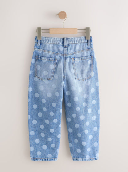 Dsiney Kidz - Lightwash Polka Dot Barrel Jeans (3-16yrs) image 8