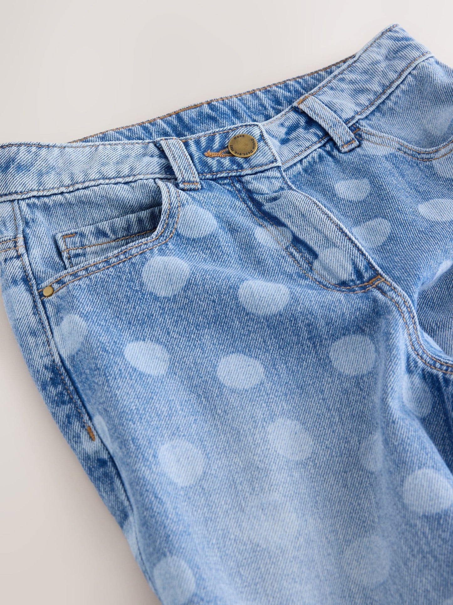 Dsiney Kidz - Lightwash Polka Dot Barrel Jeans (3-16yrs) image 9