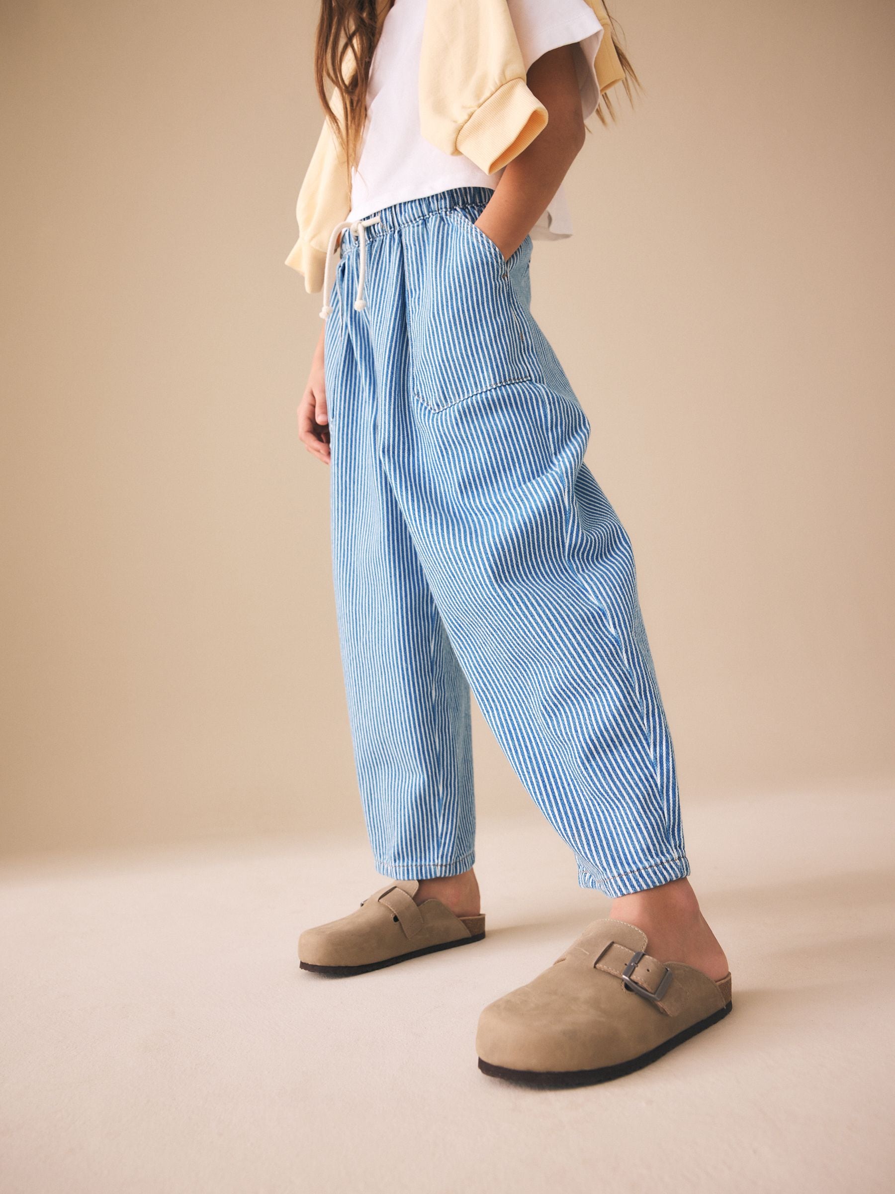 Dsiney Kidz - Stripe Pullon Barrel Jeans (3-16yrs) image 1