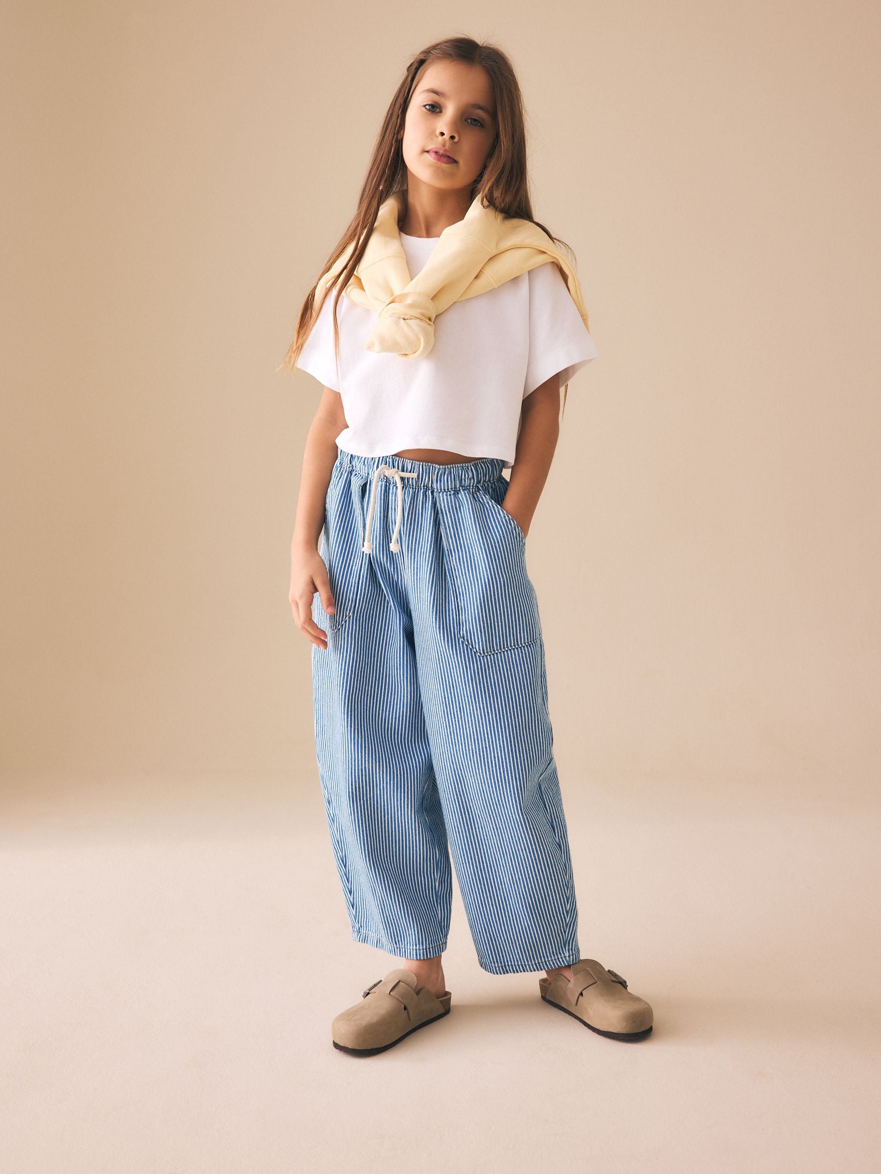 Dsiney Kidz - Stripe Pullon Barrel Jeans (3-16yrs) image 2