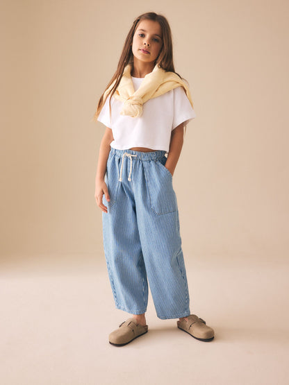 Dsiney Kidz - Stripe Pullon Barrel Jeans (3-16yrs) image 2