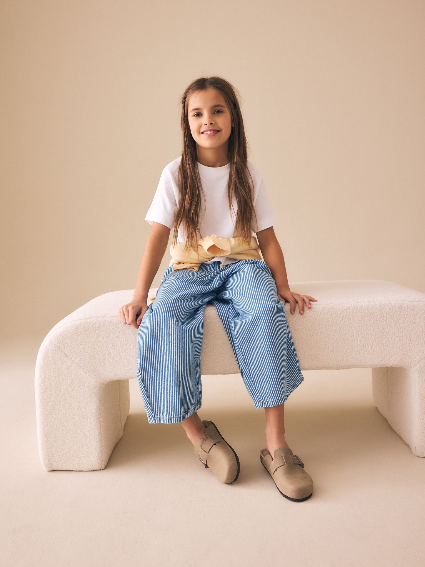 Dsiney Kidz - Stripe Pullon Barrel Jeans (3-16yrs) image 3