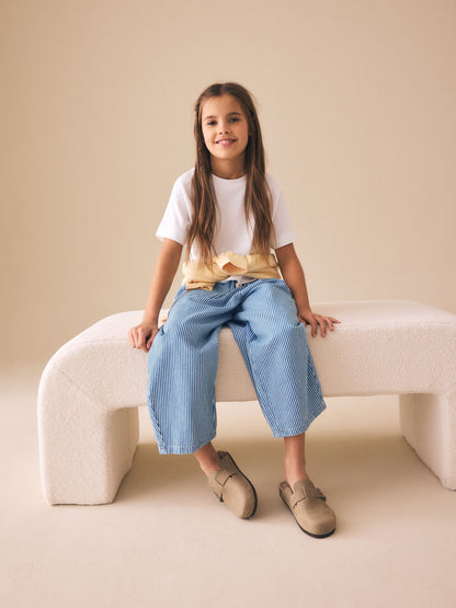 Dsiney Kidz - Stripe Pullon Barrel Jeans (3-16yrs) image 3