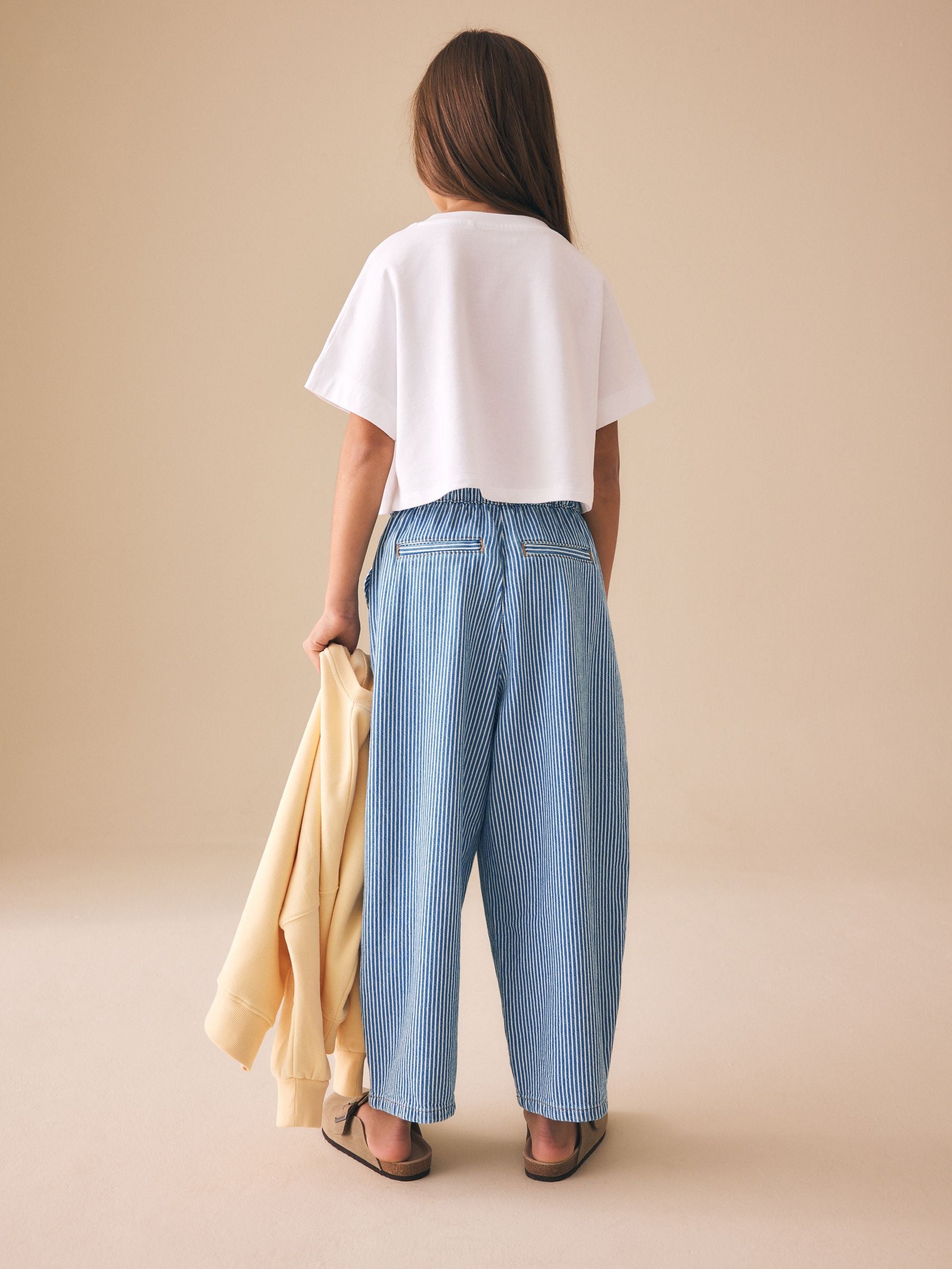 Dsiney Kidz - Stripe Pullon Barrel Jeans (3-16yrs) image 4