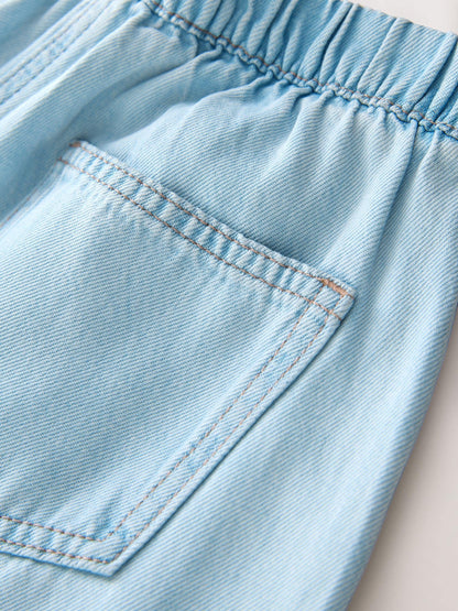 Dsiney Kidz - Light Blue Pullon Wide Leg Jeans (3-16yrs) image 4