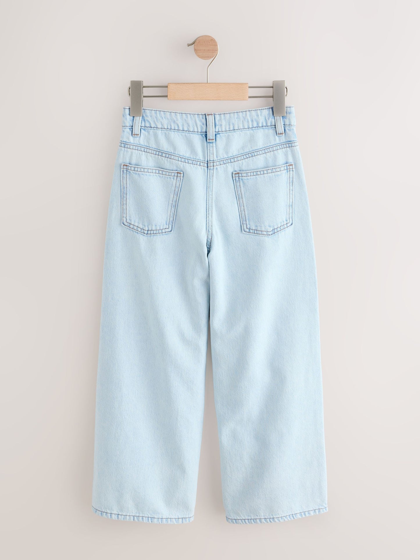 Dsiney Kidz - Light Blue Floral Embroidered Wide Leg Jeans (3-16yrs) image 6