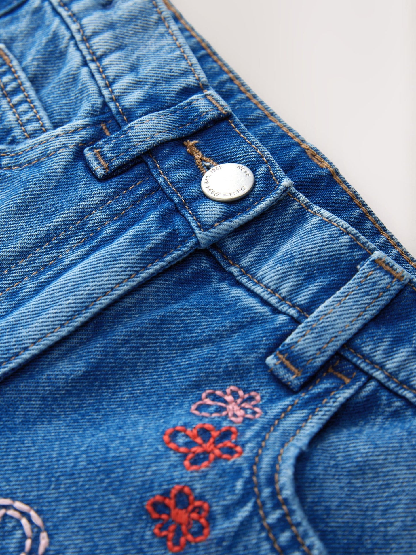 Dsiney Kidz - Mid Blue Embroidered Barrel Jeans (3-16yrs) image 7