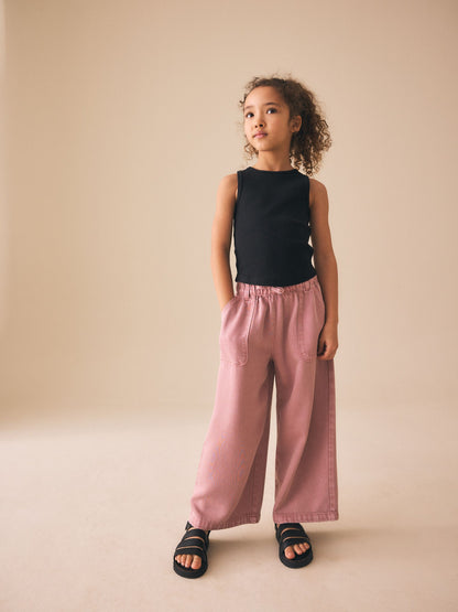 Dsiney Kidz - Pink Pull On Wide Leg Trousers (3-16yrs) image 2