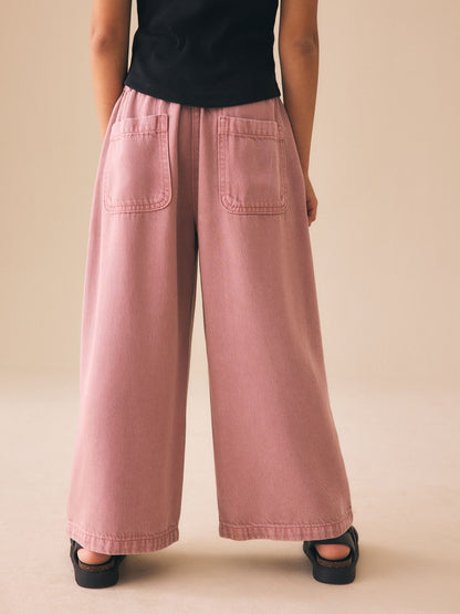Dsiney Kidz - Pink Pull On Wide Leg Trousers (3-16yrs) image 4