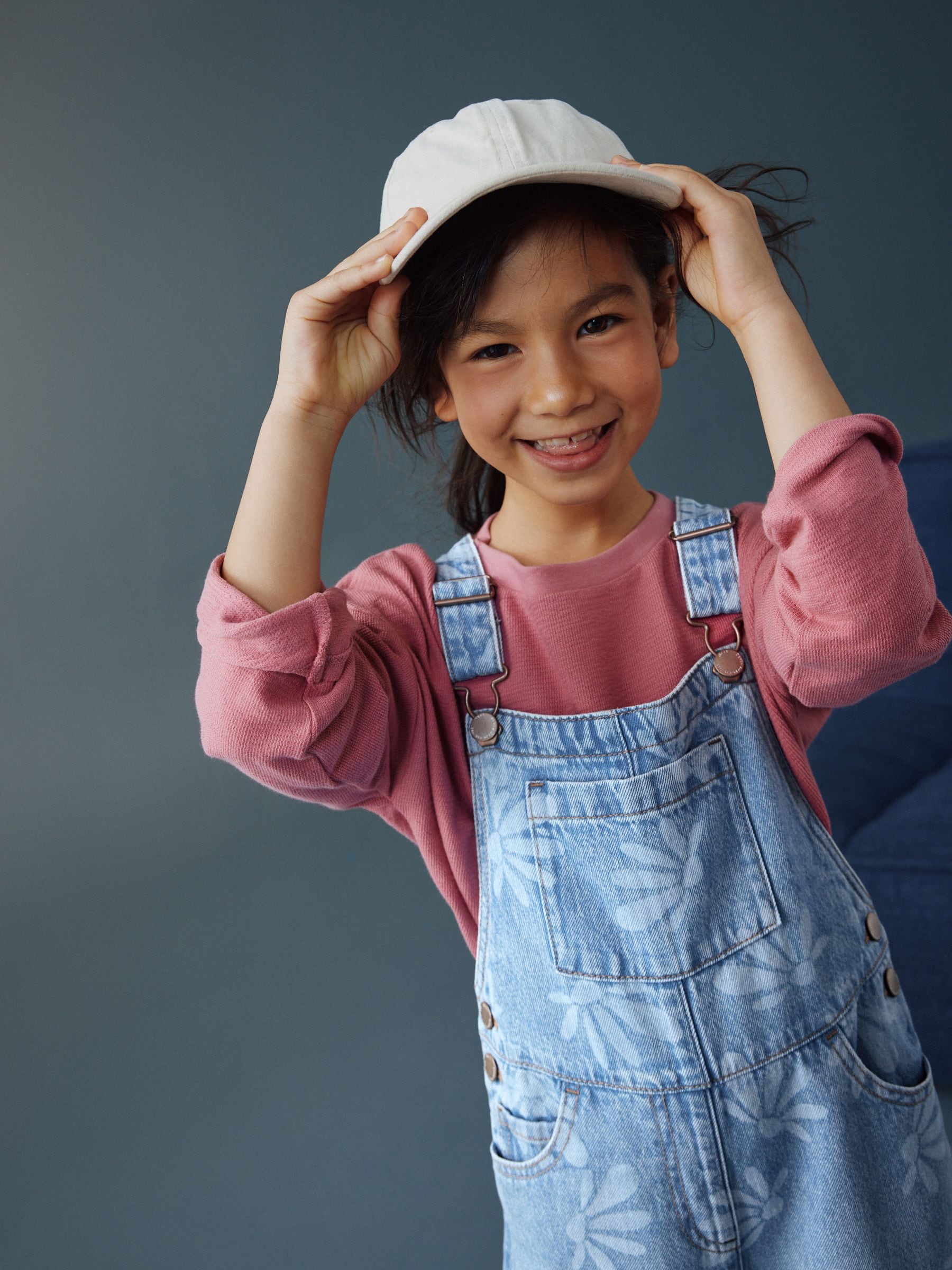 Dsiney Kidz - Mid Blue Daisy Printed Dungaree (3-16yrs) image 3