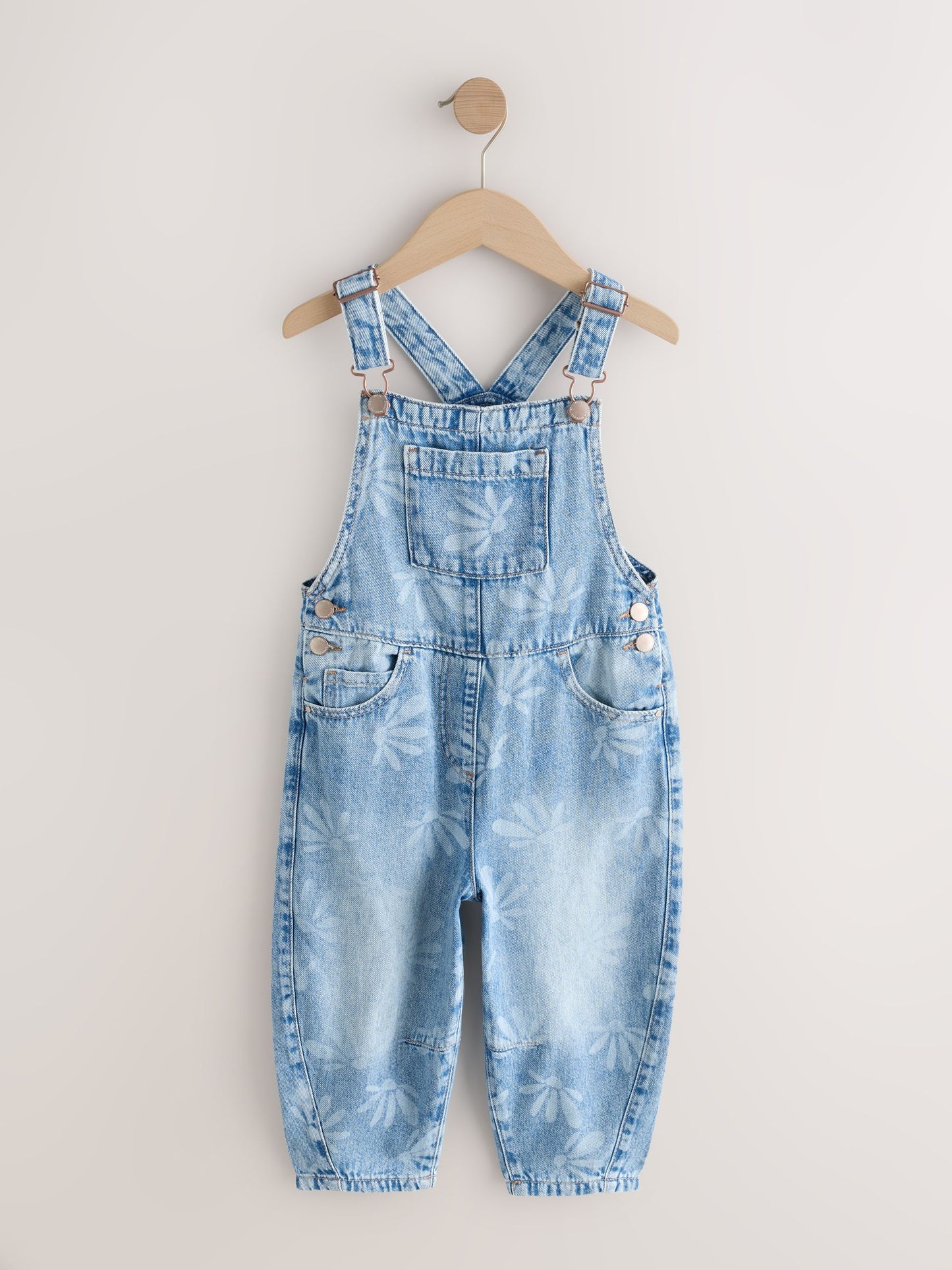Dsiney Kidz - Mid Blue Daisy Printed Dungaree (3-16yrs) image 4